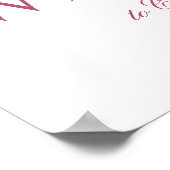 牡丹リース水彩歓迎バプテスマのポスター ポスター (角)