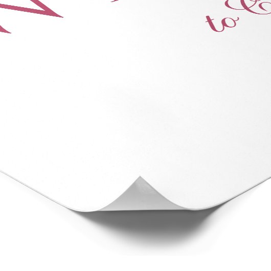 牡丹リース水彩歓迎バプテスマのポスター ポスター (角)