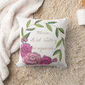 牡丹リース – 思いやりを食べないで クッション (ブランケット)