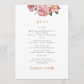 牡丹ローズブーケフラワーズメニューカード メニュー (正面)