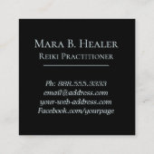 *~*牡丹ロータスハートヒーラーマッサージ霊気ヨガ スクエア名刺 (裏面)