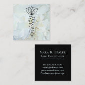 *~*牡丹ロータスハートヒーラーマッサージ霊気ヨガ スクエア名刺 (正面/裏面)