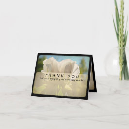 牡丹ヴィンテージフォト悔やみや弔慰ありがとうノート4 サンキューカード