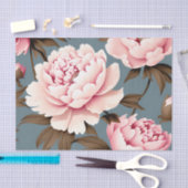 牡丹ヴィンテージ花柄 薄葉紙 (クラフト)