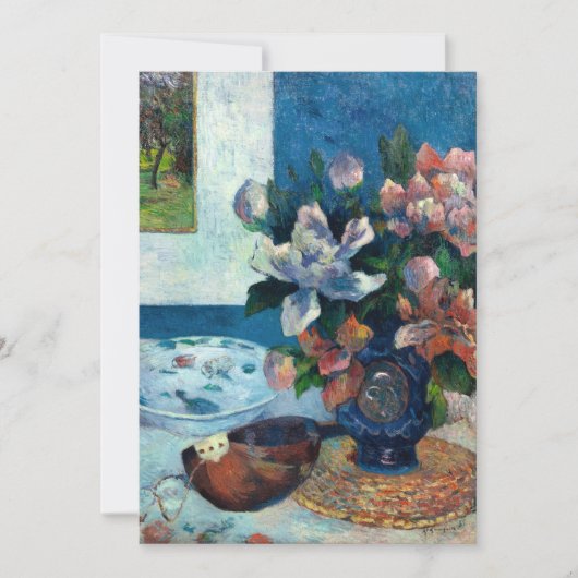 牡丹中国のとマンドリン | ポール・ゴーギン (正面)