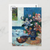 牡丹中国のとマンドリン | ポール・ゴーギン ポストカード (正面/裏面)