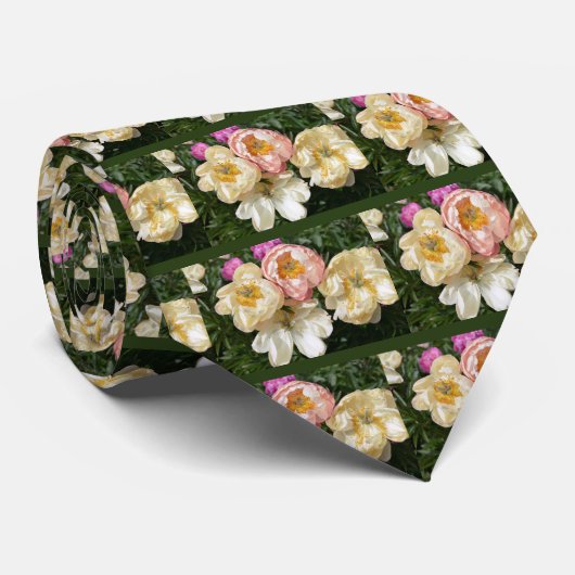 牡丹中国の花 ネクタイ (ロール)