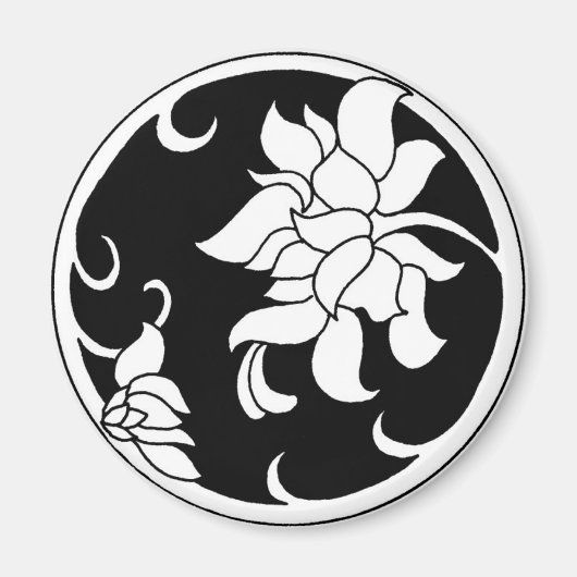 牡丹中国の花 – 磁石 (正面)