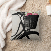 牡丹付自転車かご装飾用クッション クッション (ブランケット)