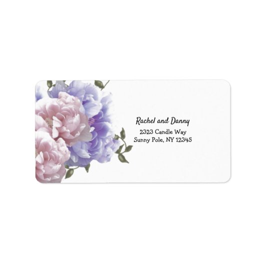 牡丹住所 シール (正面)