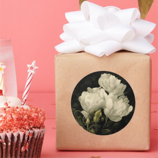 牡丹勉強 ラウンドシール (パーティー)