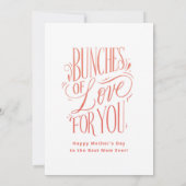 牡丹図解入りの、写真付きの母のデイカード カード (裏面)