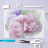 牡丹数々の花色ティッシュペーパー 薄葉紙 (クラフト)