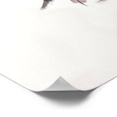 牡丹日本のミニマルア絵画ート ポスター (角)