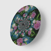 牡丹曼荼羅 ラウンド壁時計 (傾斜)