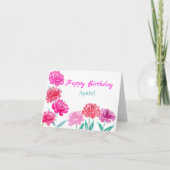 牡丹水彩ハッピーバースデー! カード (正面)