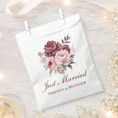 牡丹水彩フローラたった今結婚しました結婚ズ フェイバーバッグ (クリップ留めされた状態)