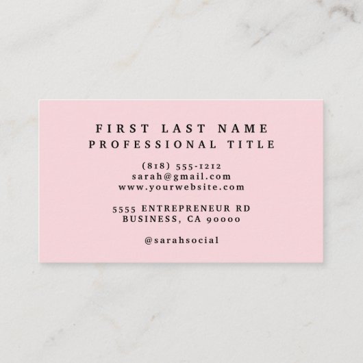 牡丹牡丹フラワーズビジネスカード 名刺 (裏面)