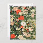 牡丹生金津カラフルフローラ花文様 ポストカード (正面/裏面)