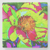 牡丹石コースター ストーンコースター (正面)