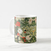 牡丹祥カラフル金図フローラ コーヒーマグカップ (正面左)