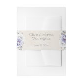 牡丹素朴フローラ薄紫とアラバスター 招待状ベリーバンド (正面例)