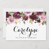 牡丹紫フローラは私の花の娘 案内状 (正面)