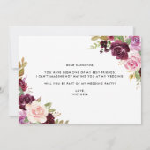 牡丹紫フローラは私の花の娘 案内状 (裏面)