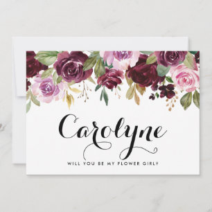 牡丹紫フローラは私の花の娘 案内状