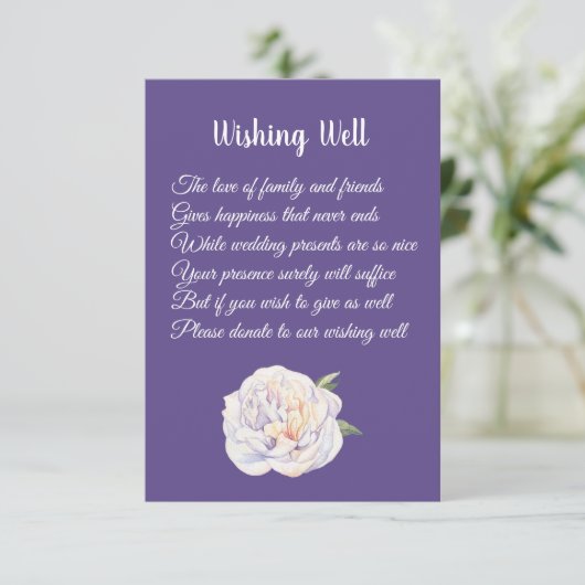 牡丹紫結婚紫の願い井戸のカード エンクロージャーカード (スタンド正面)