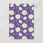 牡丹紫結婚紫の願い井戸のカード エンクロージャーカード (裏面)