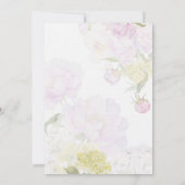 牡丹紫陽花パステルウォーターカラーベビーシャワー 招待状 (裏面)