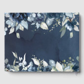 牡丹結婚のネイビーブルー ゲストブック (裏面)