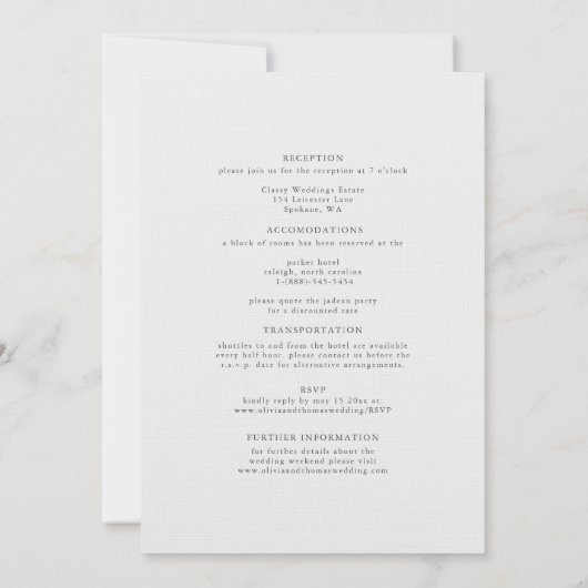 牡丹結婚のピンクのレインボーエレガントシックすべて1つ 招待状 (裏面)