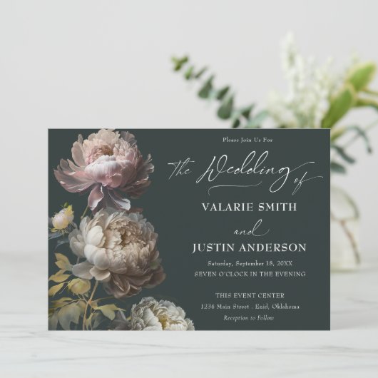 牡丹結婚のムーディーフローラ 招待状 (スタンド正面)