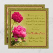 牡丹結婚の再生 招待状 (正面/裏面)