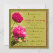 牡丹結婚の再生 招待状 (裏面)