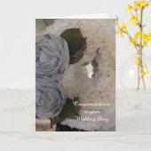 牡丹結婚の祝辞 カード (黄色い花)