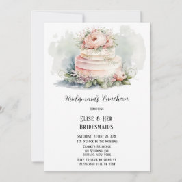 牡丹結婚の花のケーキ花嫁付き給食 招待状