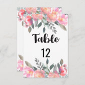 牡丹結婚フローラ台数表 招待状 (正面/裏面)