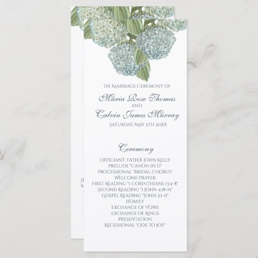 牡丹結婚式 プログラム (正面/裏面)