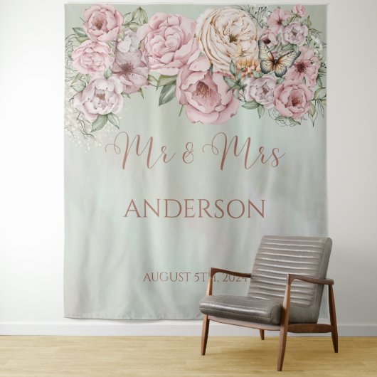 牡丹結婚花束 タペストリー (インサイチュ)