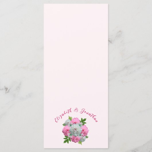 牡丹結婚花束 メニュー (裏面)