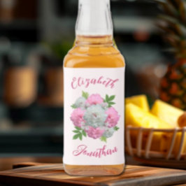 牡丹結婚花束 リキュールボトルラベル