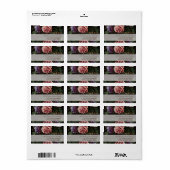 牡丹絵画の2家族ありがとう住所 シール (フルシート)