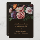 牡丹絵画フローラ2回追悼式 招待状 (正面/裏面)