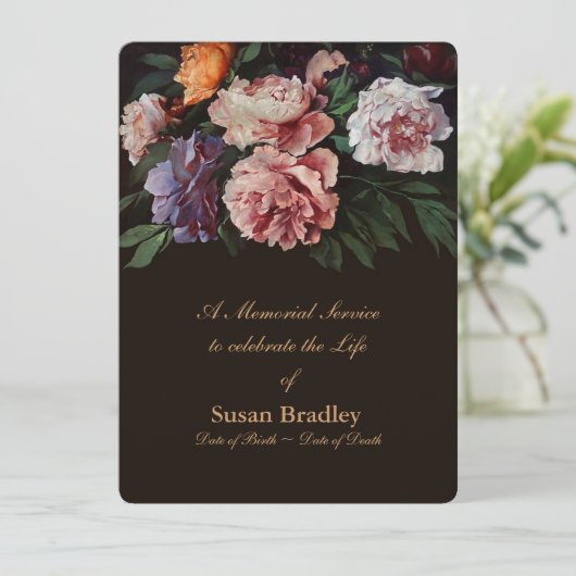 牡丹絵画フローラ2回追悼式 招待状 (スタンド正面)