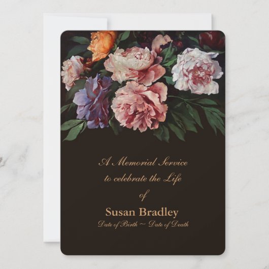牡丹絵画フローラ2回追悼式 招待状 (正面)