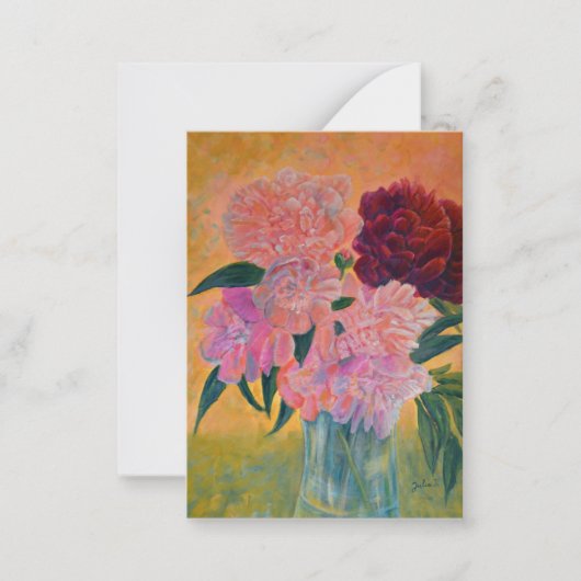 牡丹絵画病 ノートカード (正面)