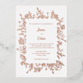 牡丹縁ど花箔招待状 箔招待状 (正面)